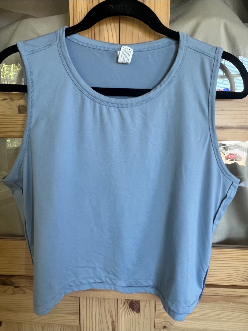 Yogalicious Light Blue Sleeveless Crop Tank